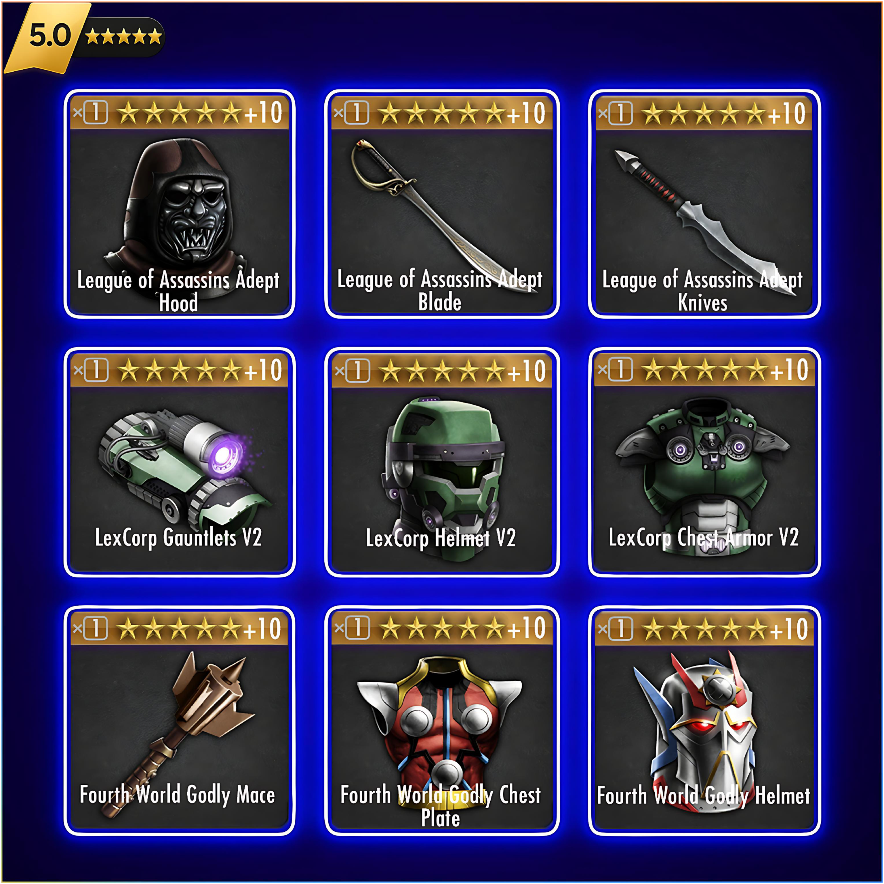 ✄ LOA + LEXCORP + FOURTH WORLD GEAR SET BUNDLE