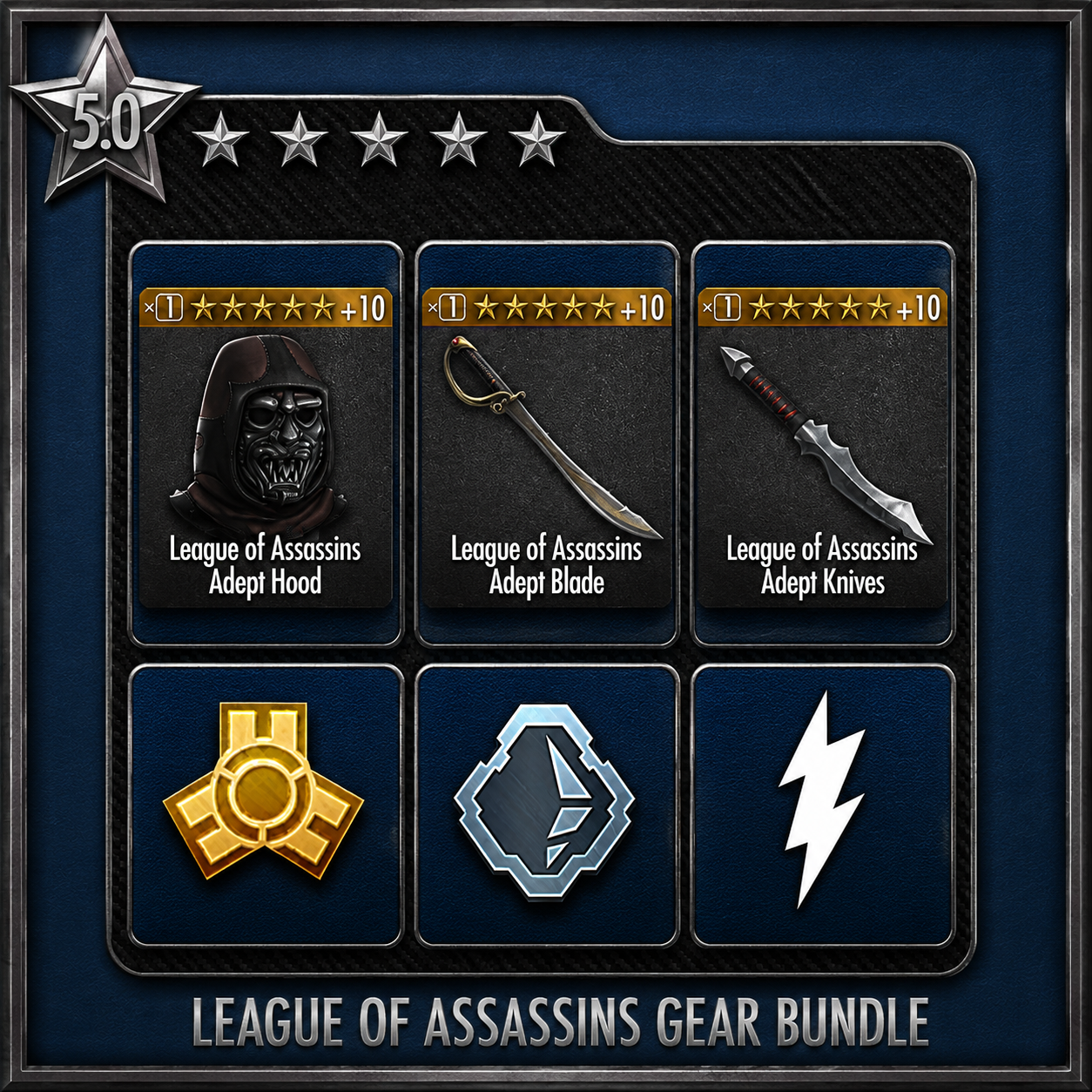 League Of Assassins Gear Bundle